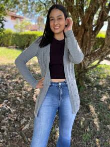 Cardigan Feminina em Tricot - Mirna