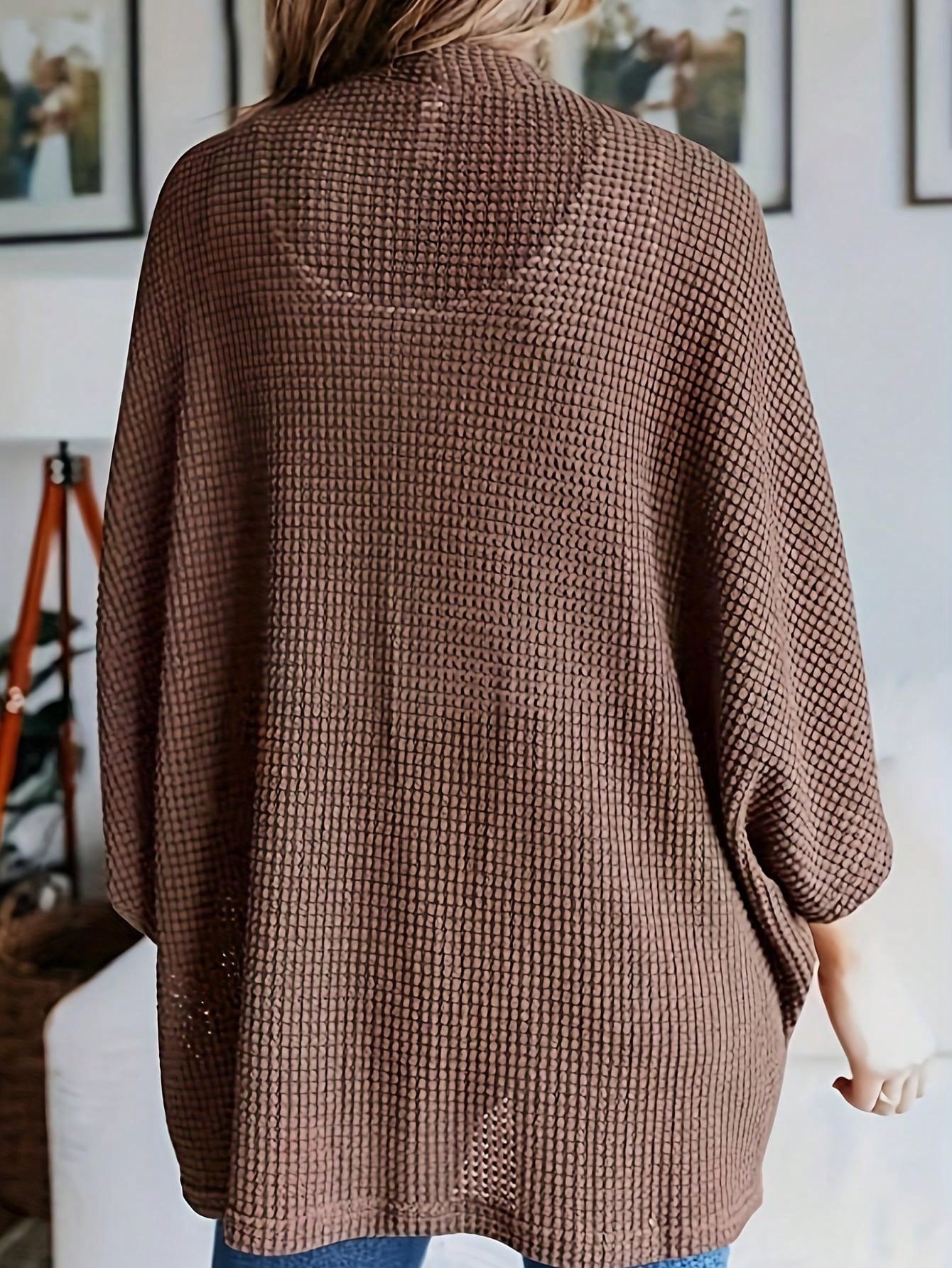 Cardigan Feminina Folgada com Mangas Morcego - Amelia. Plus Size