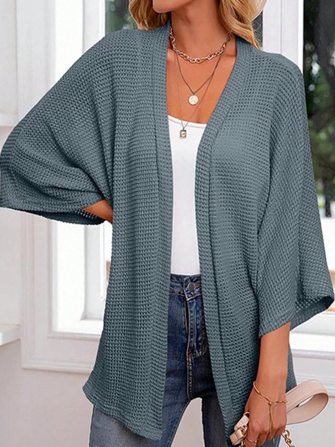 Cardigan Feminina Folgada com Mangas Morcego - Amelia. Plus Size