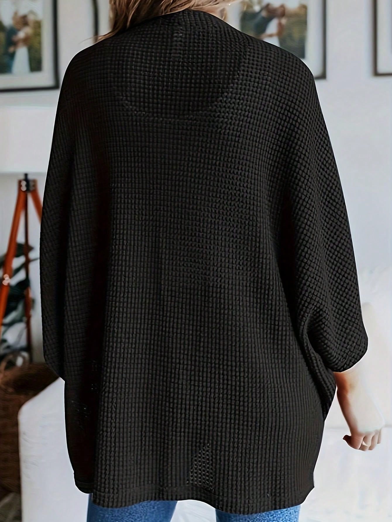 Cardigan Feminina Folgada com Mangas Morcego - Amelia. Plus Size