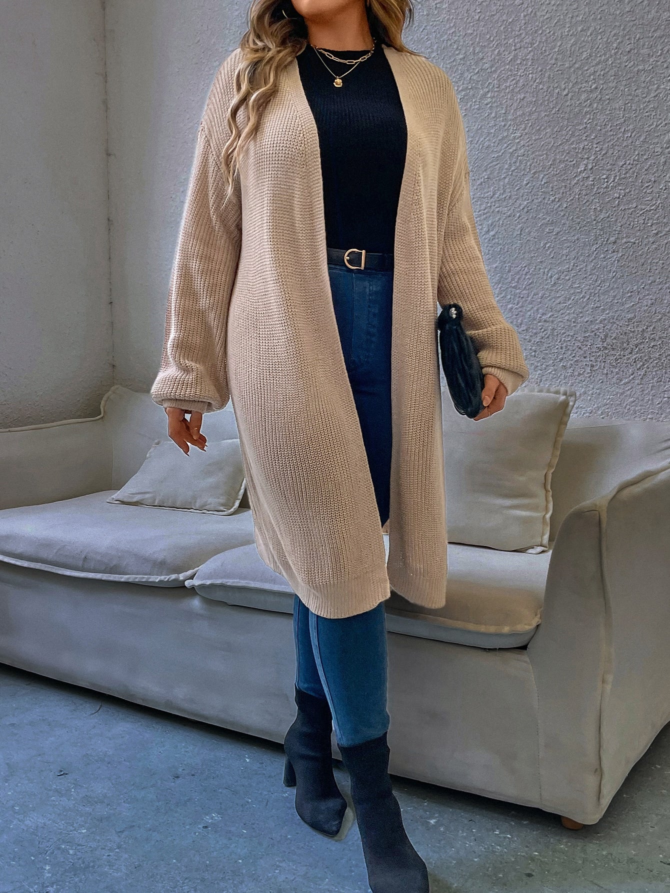 Cardigan Feminino em tricô Gabriela. Plus Size