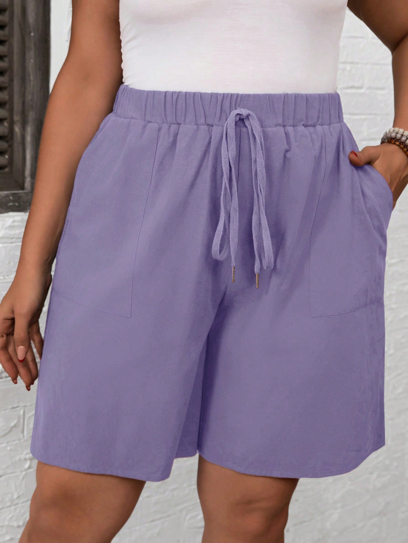 Short Simple Feminino Cintura Elástica Andreia Plus Size