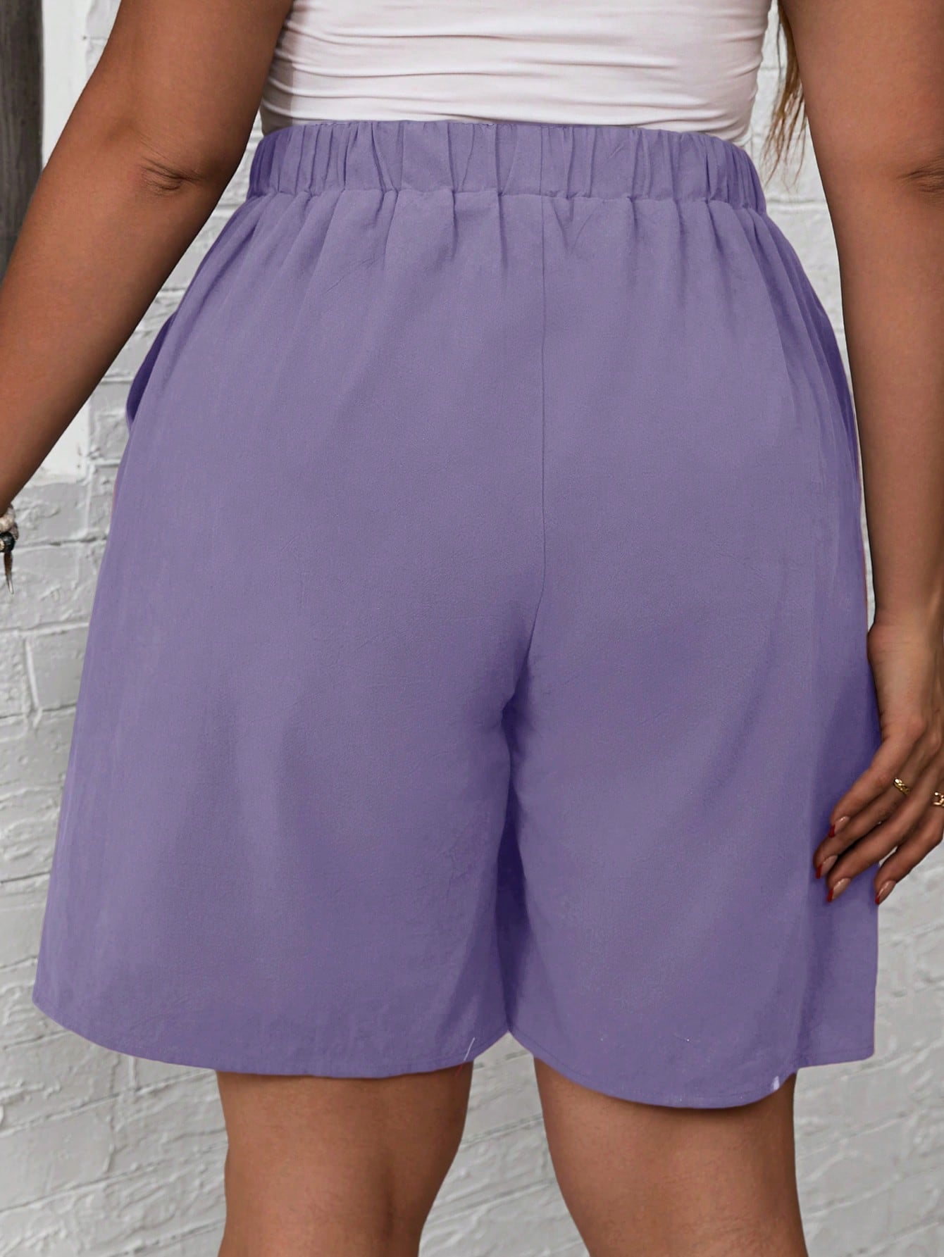 Short Simple Feminino Cintura Elástica Andreia Plus Size
