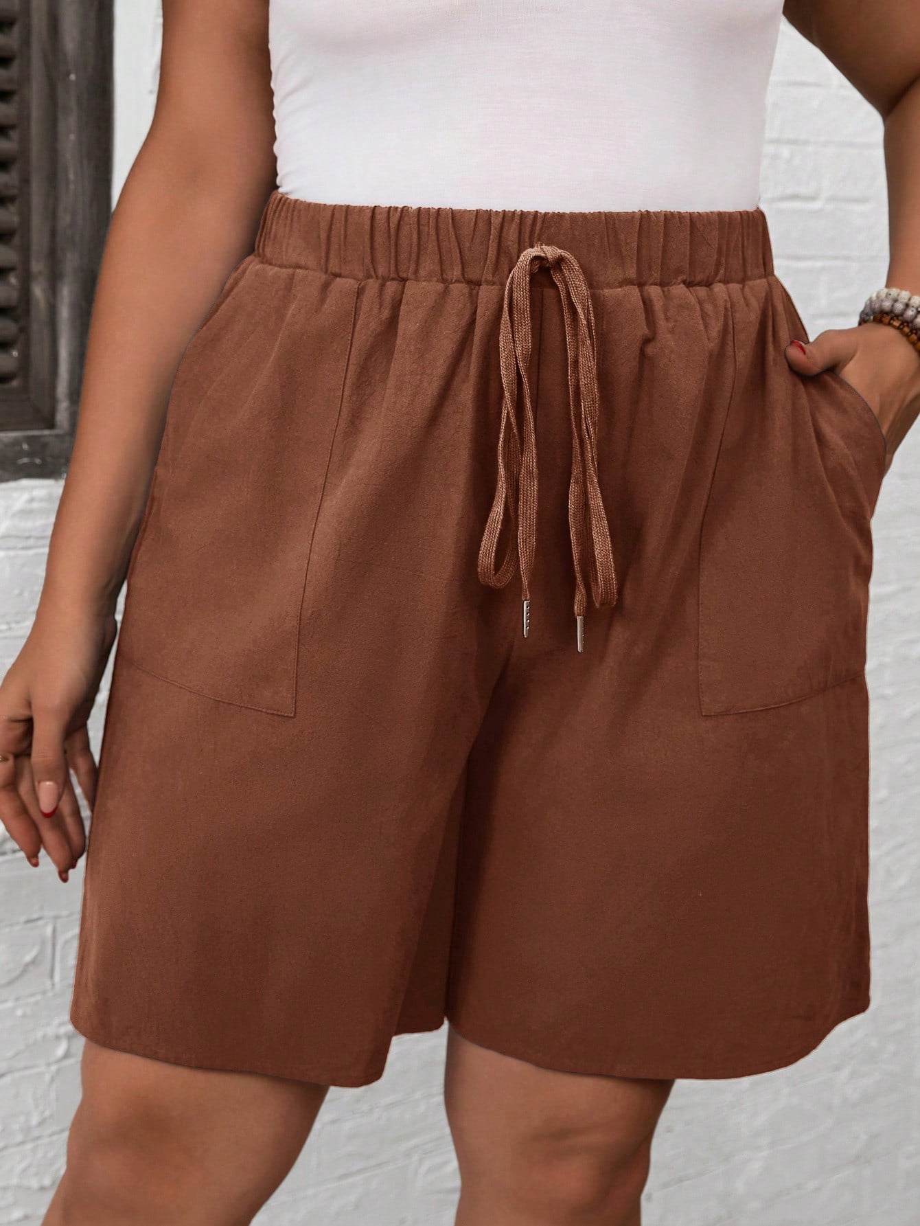 Short Simple Feminino Cintura Elástica Andreia Plus Size