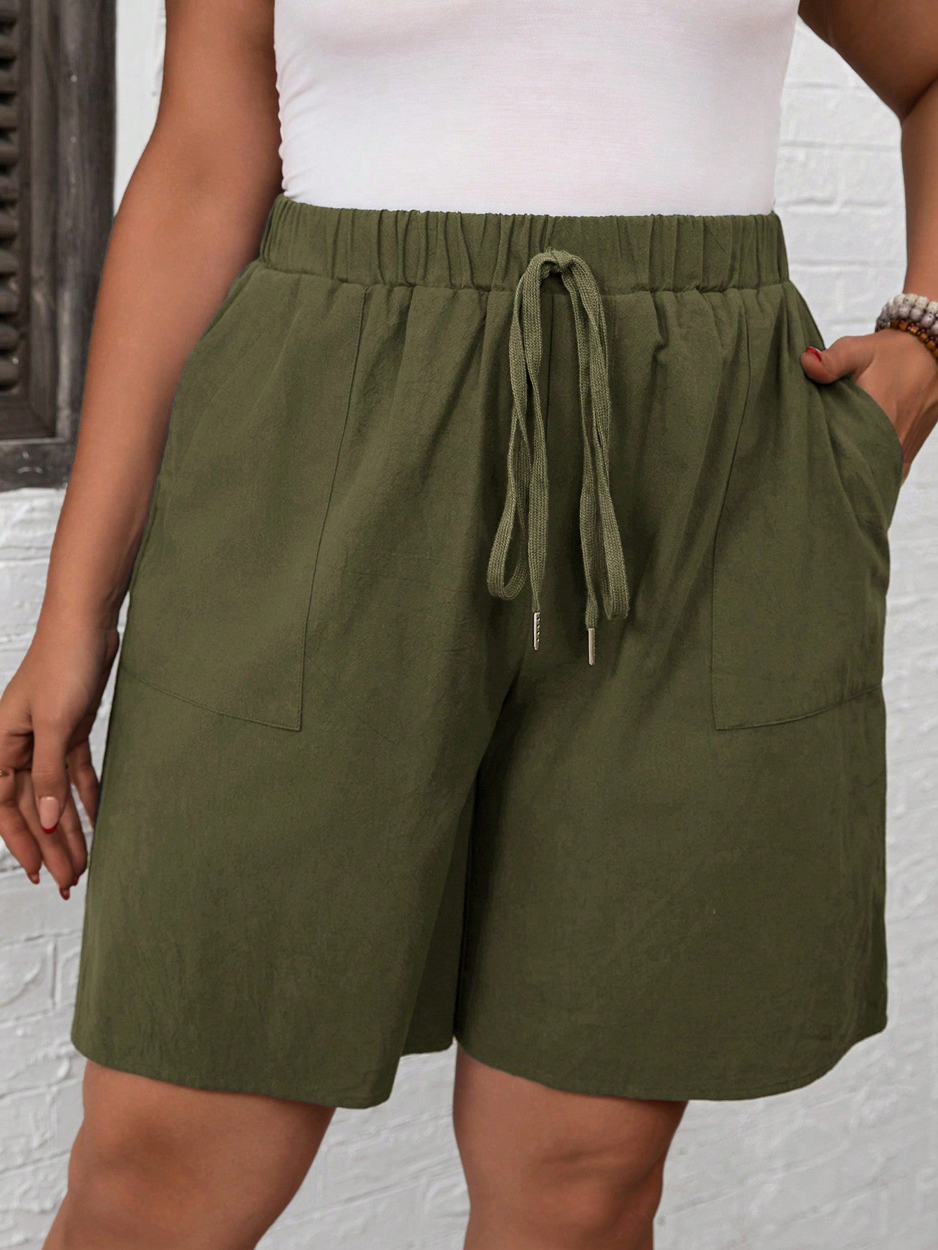 Short Simple Feminino Cintura Elástica Andreia Plus Size