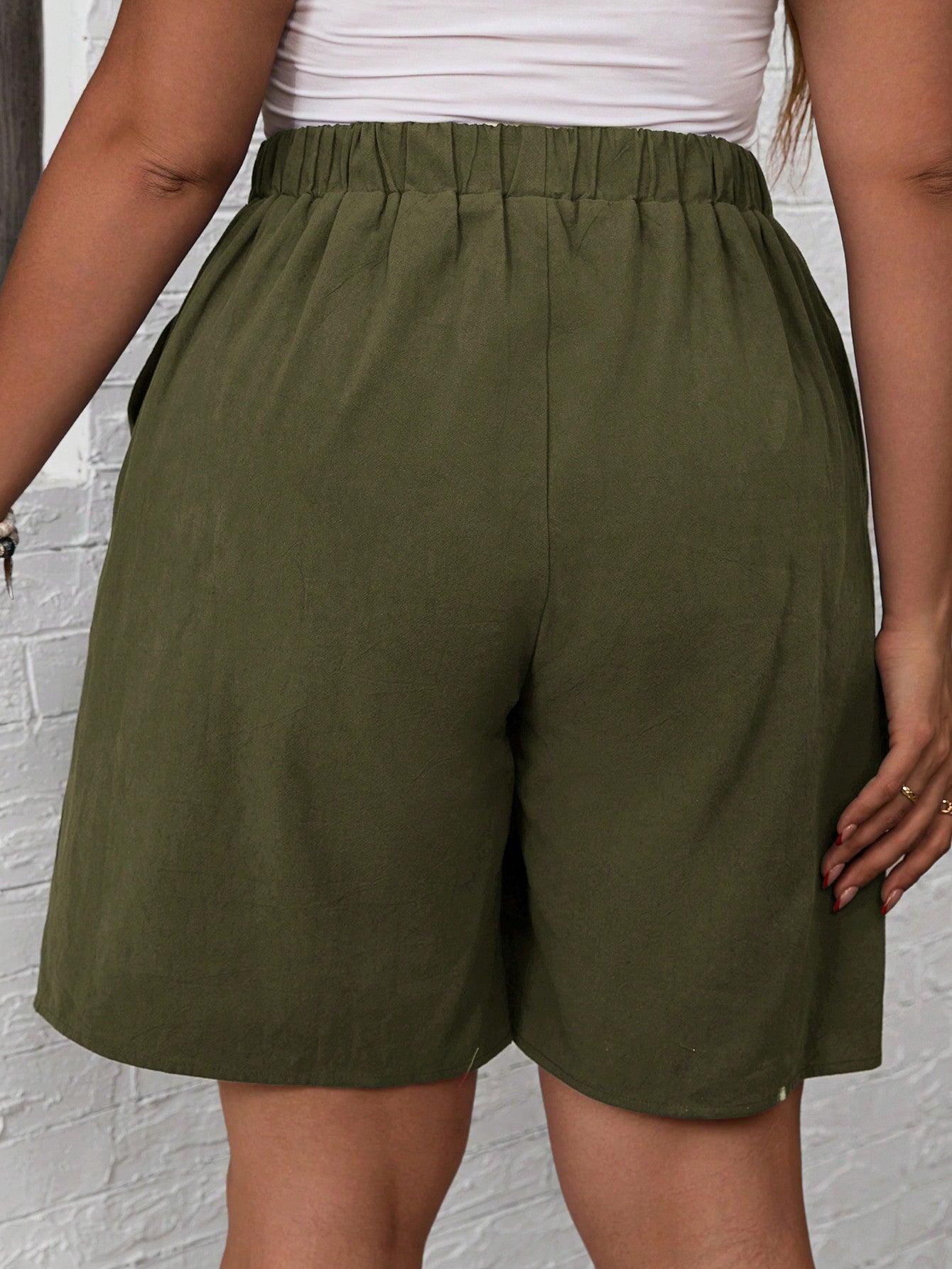 Short Simple Feminino Cintura Elástica Andreia Plus Size