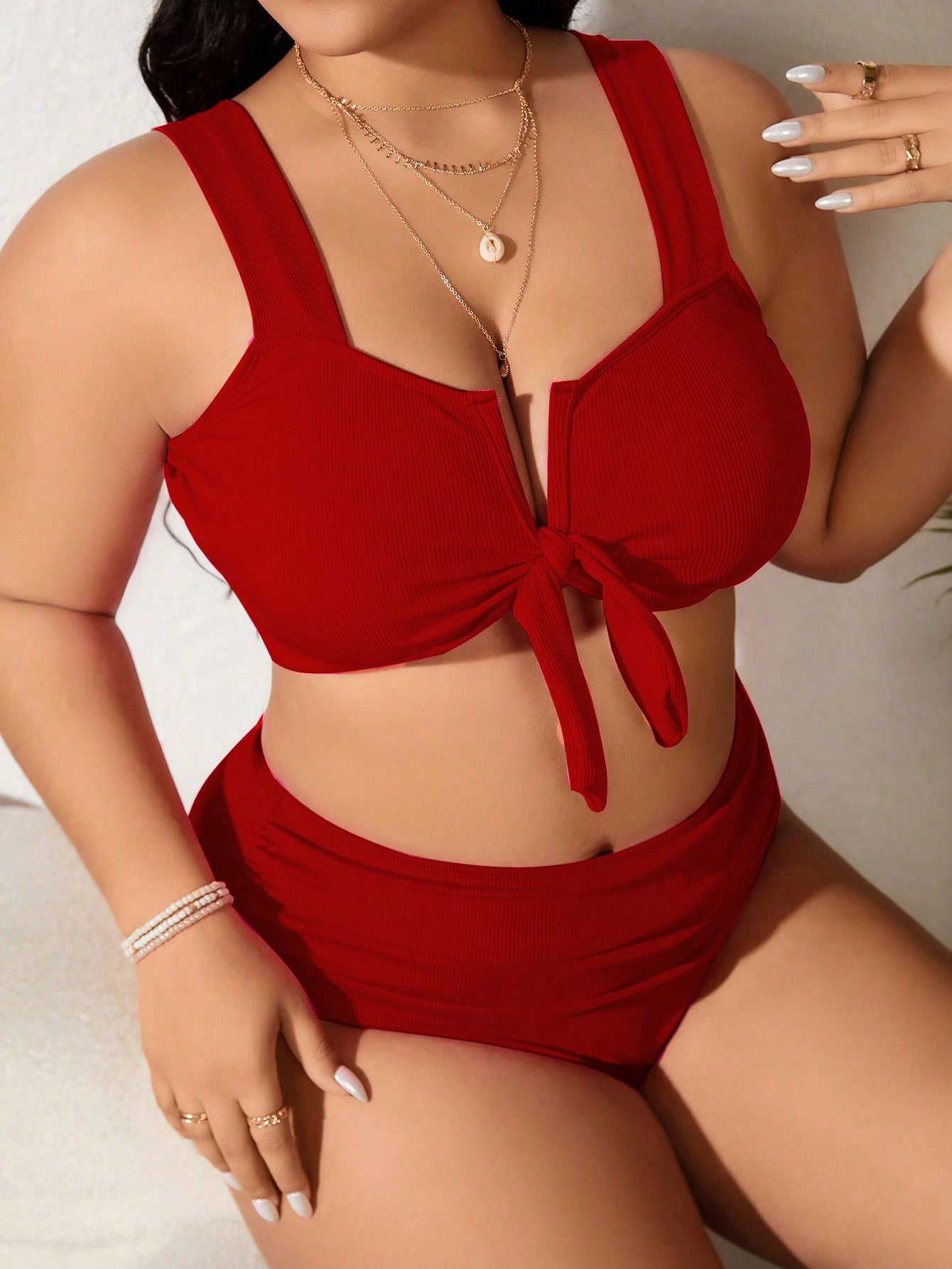 Biquíni Feminio Peça Em V Marieli Plus Size
