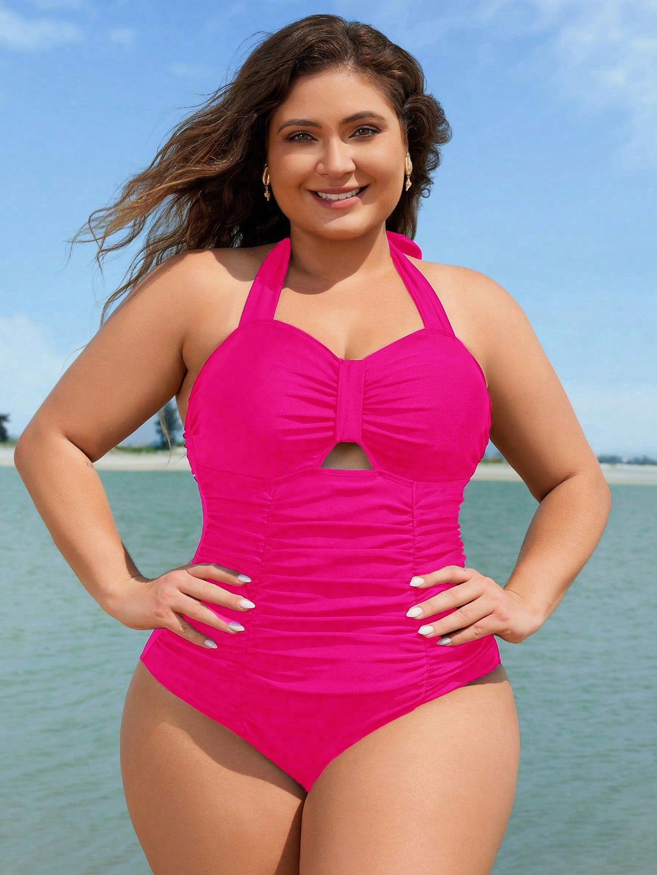 Maiô Feminino Com Alça Halter Suzy Plus Size