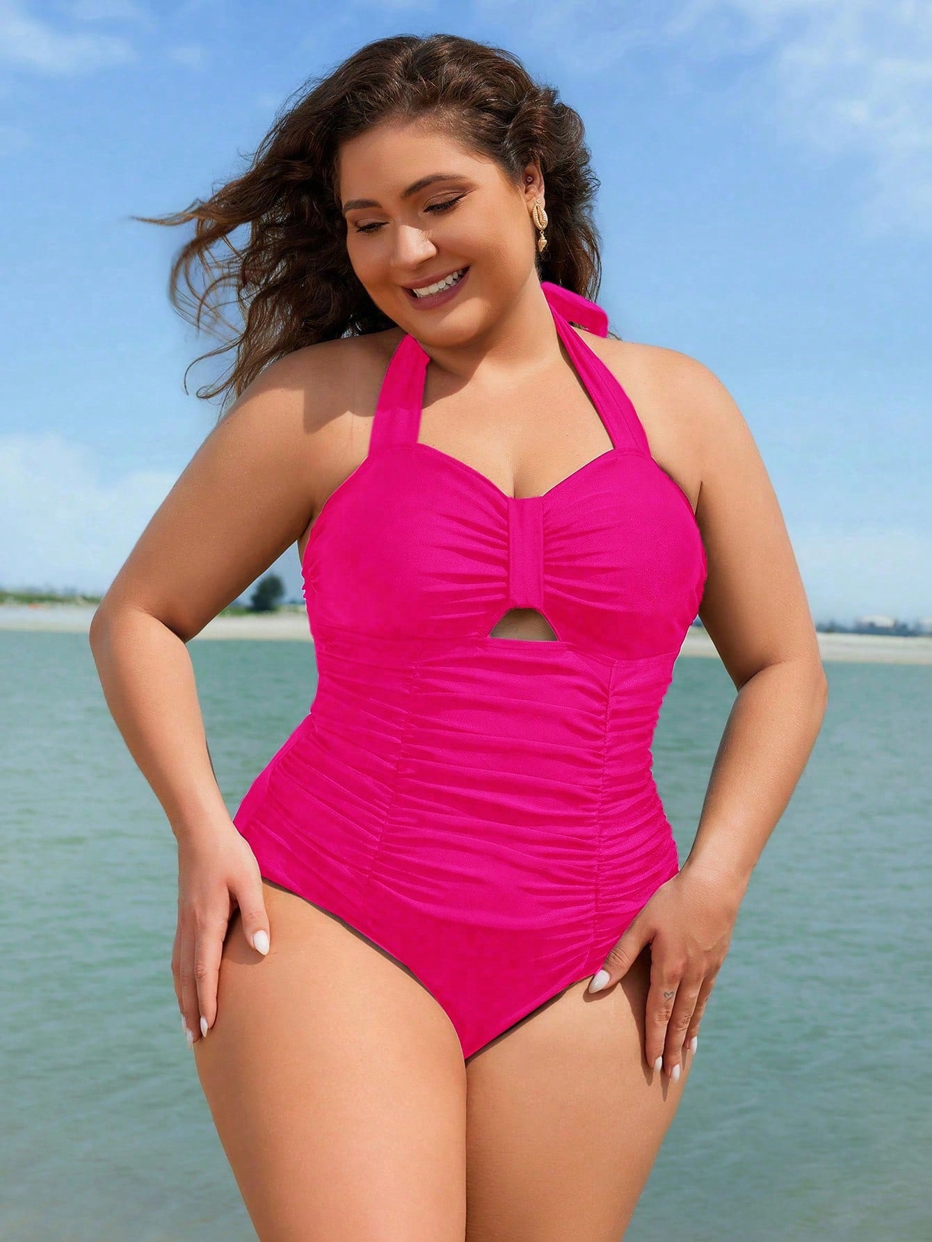 Maiô Feminino Com Alça Halter Suzy Plus Size