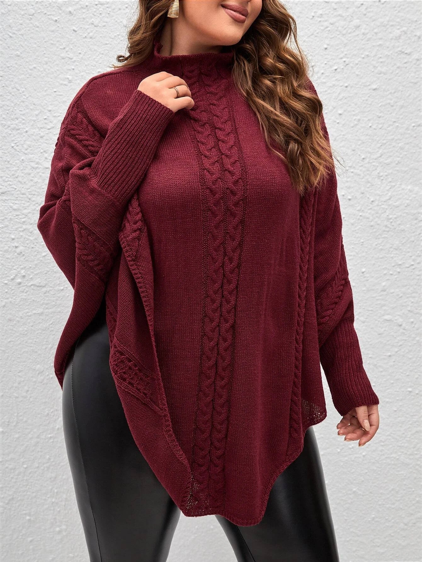 Suéter Feminina Casual em tricô Sayuri. Plus Size