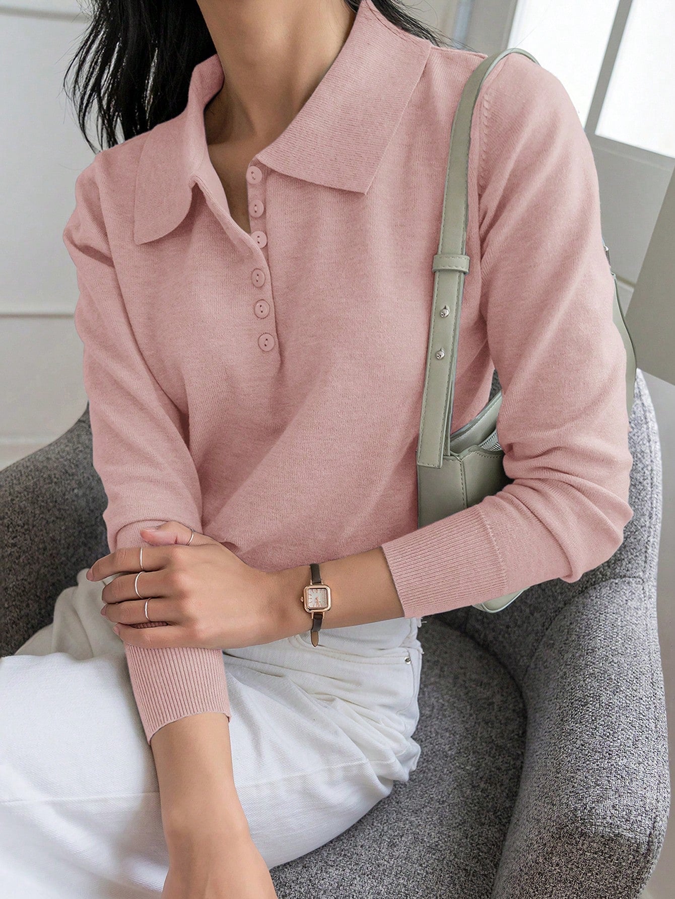Suéter Feminino de Manga Longa Elegante - Dine