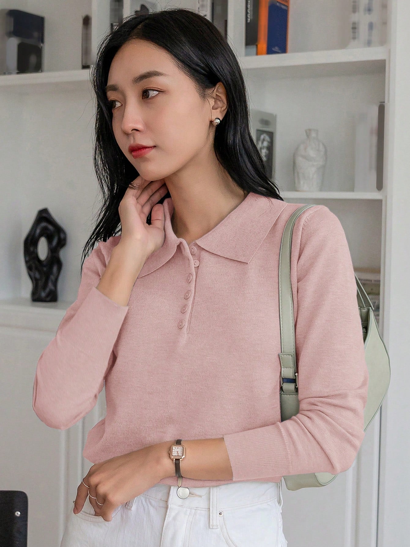 Suéter Feminino de Manga Longa Elegante - Dine