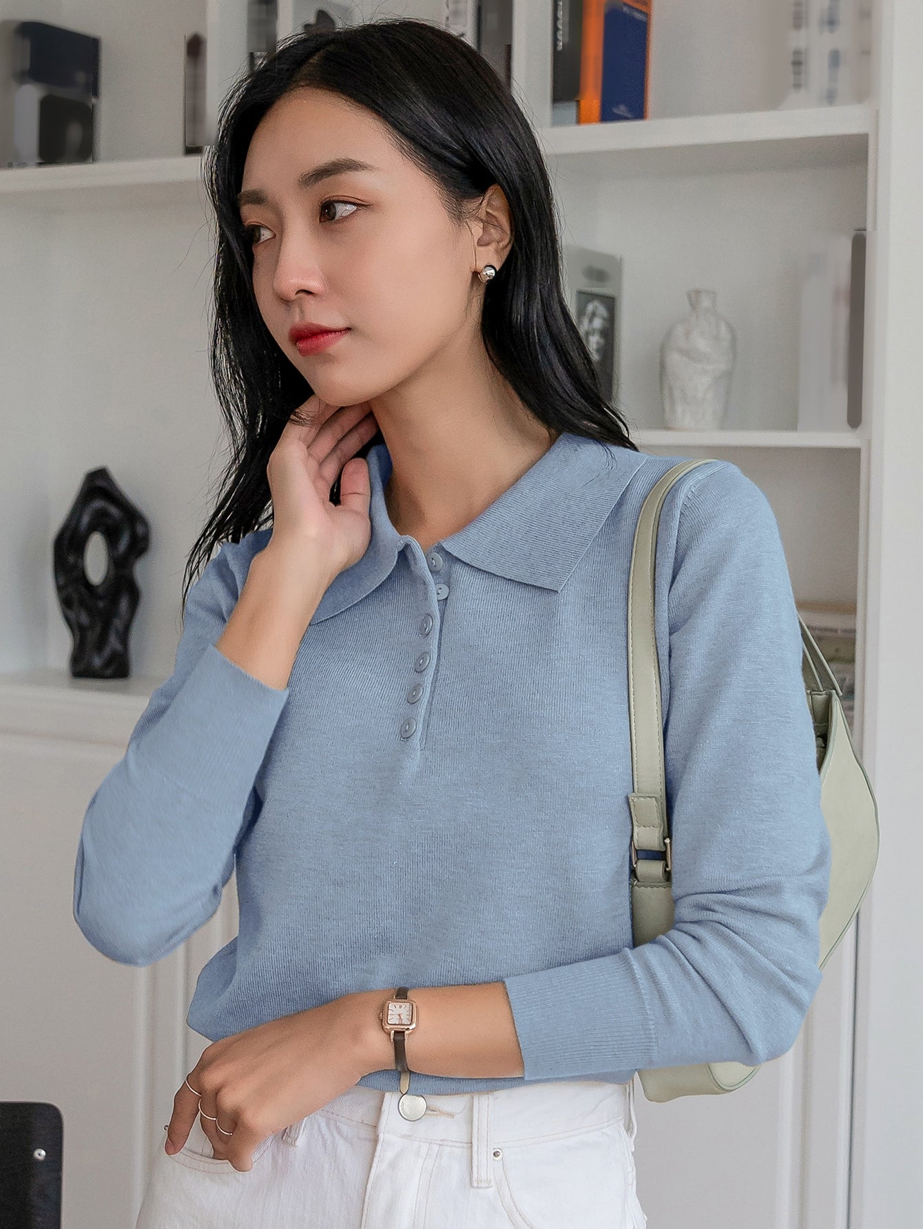 Suéter Feminino de Manga Longa Elegante - Dine