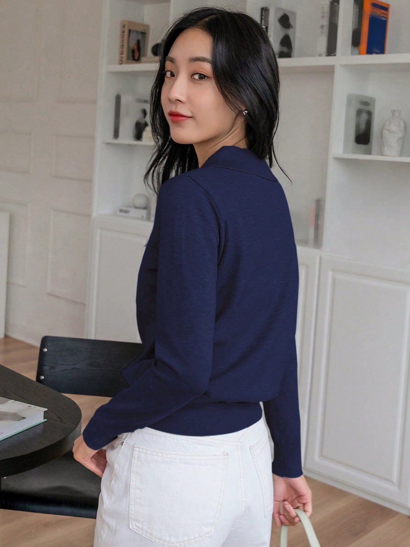 Suéter Feminino de Manga Longa Elegante - Dine