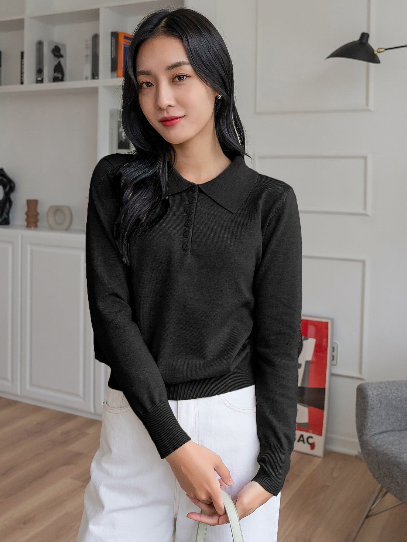 Suéter Feminino de Manga Longa Elegante - Dine