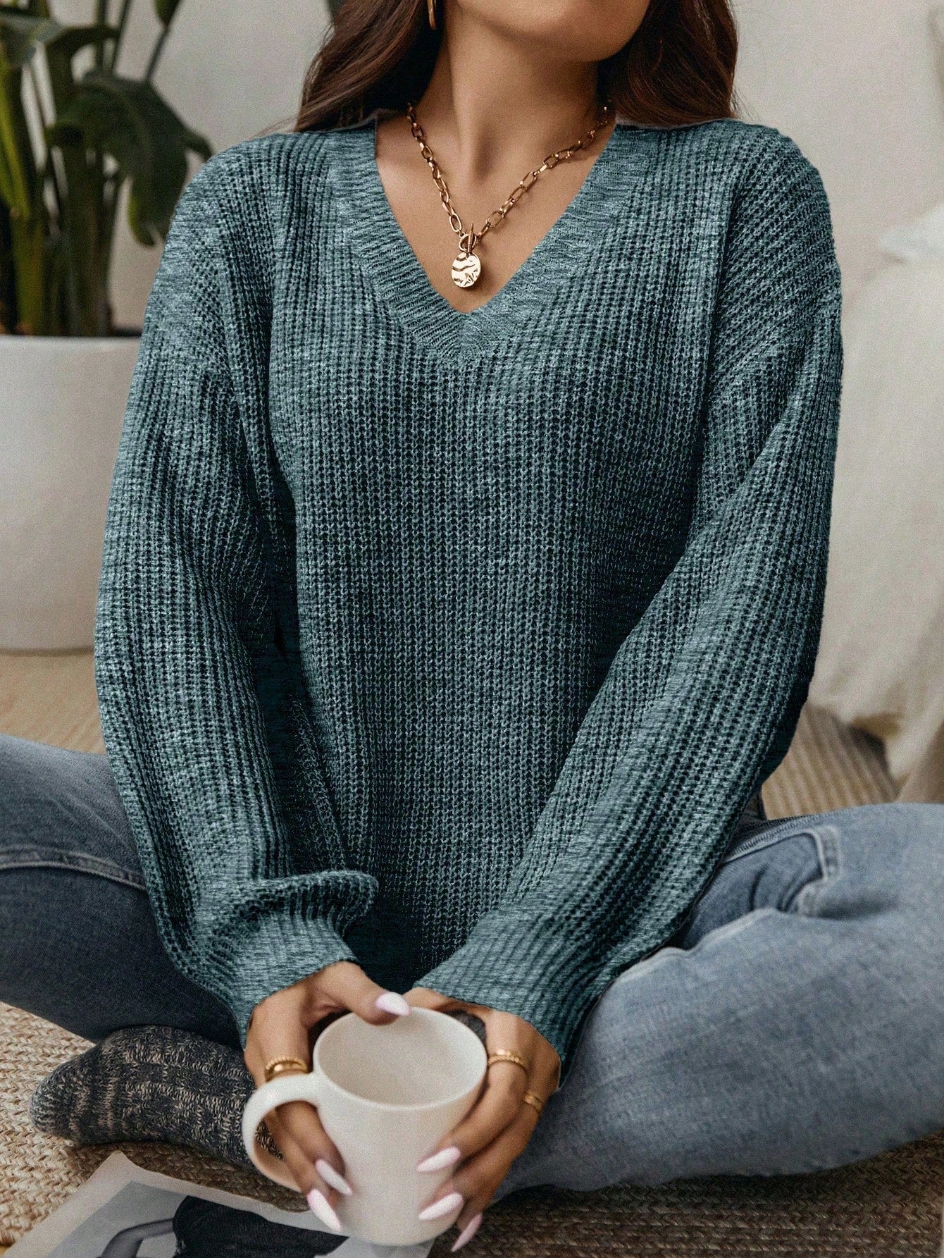 Suéter Feminino de Tricô Canelado - Lina. Plus Size