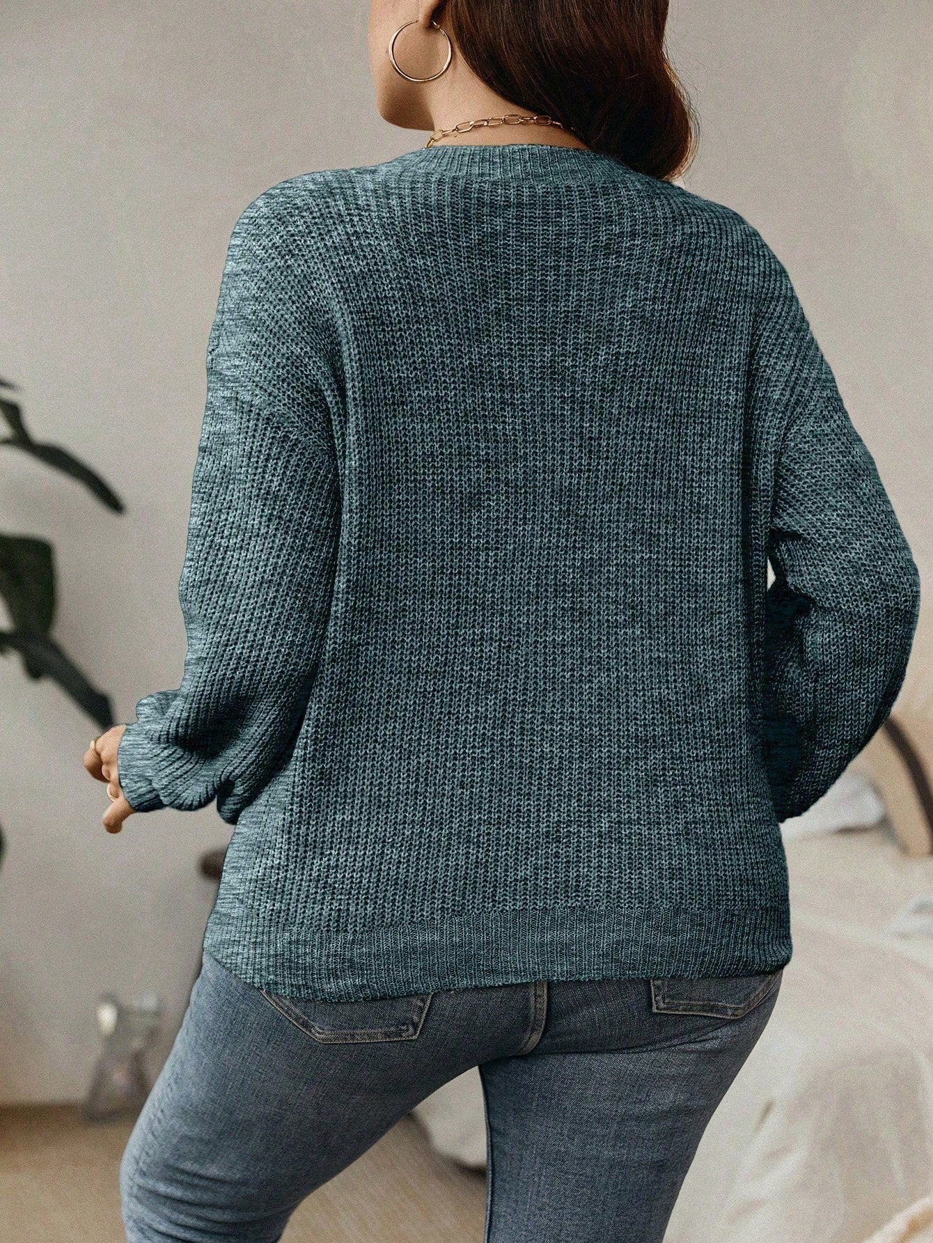 Suéter Feminino de Tricô Canelado - Lina. Plus Size
