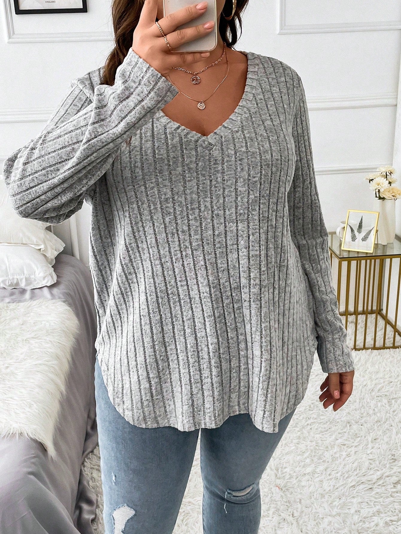 Blusa Pierina Plus Size – Canelada, Casual e Perfeita Para o Dia a Dia