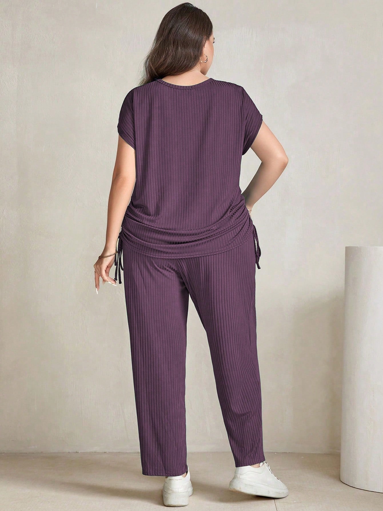 Conjunto Feminino De Calça E Blusa Manga Curta Shelly Plus Size