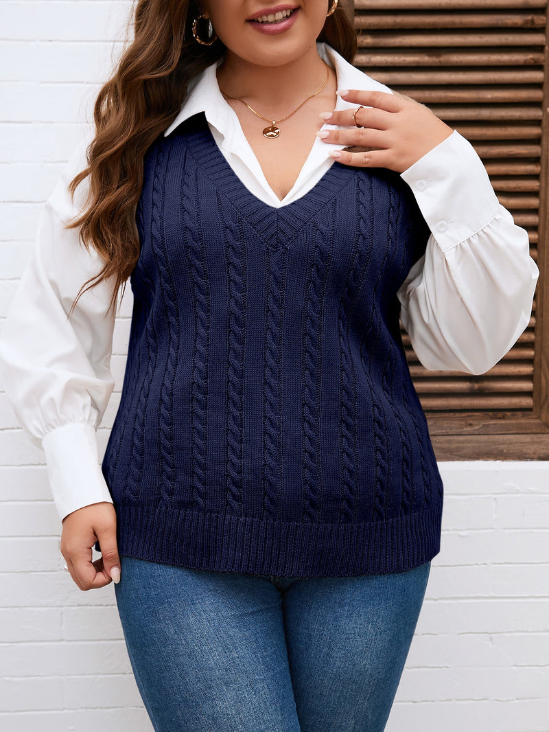 Colete Feminino Gola V Estefania Plus Size