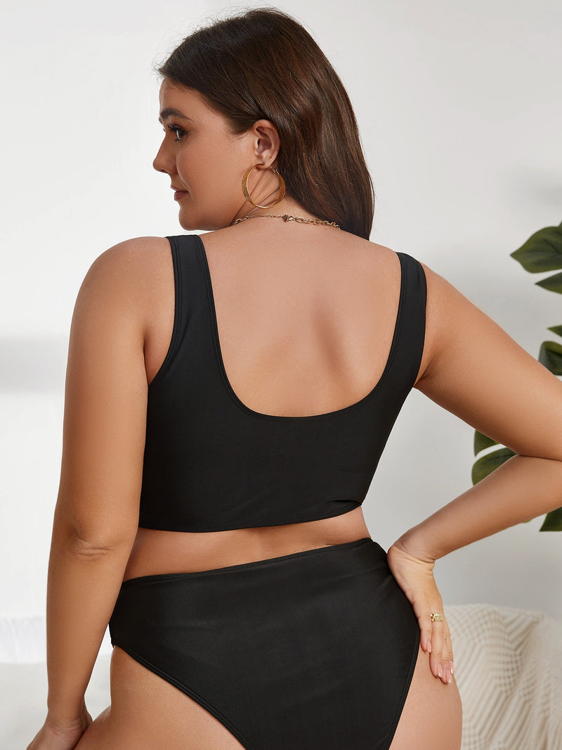 Monte Seu Biquini  Top de Biquíni Feminino com Detalhe de Anel de coração - Dila. Plus Size