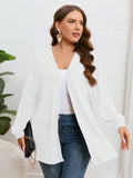 Cardigan feminino canelado Gardenia. Plus Size