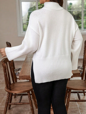 Blusa de frio feminina gola alta e manga longa Mirela. Plus Size
