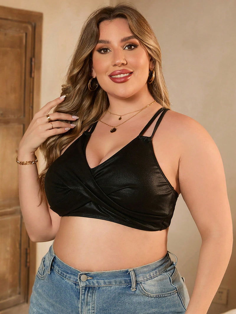 Monte Seu Biquini Top de Biquíni Feminino Com Decote Em V Trançado - Leylene. Plus Size