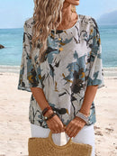 Blusa Feminina Estampada com Manga Soltinha - Yara