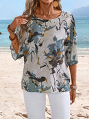 Blusa Feminina Estampada com Manga Soltinha - Yara