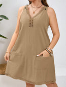 Vestido Feminino de Algodão com Bordado Vazado - Michele. Plus Size