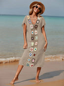 Saída De Praia Longa Com  Bordado Frontal Moana