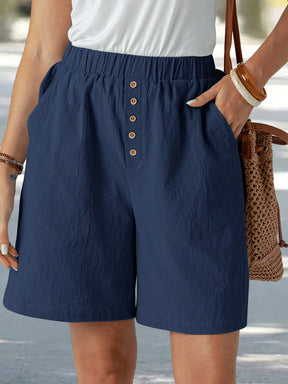 Short Feminino Com Decoração De Botão Brenda
