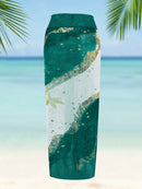 Maiô Feminino com Saída de Praia com Amarração e Estampa Elegante - Valentina. Plus Size