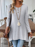 Camisa Feminina comprida com Barra Assimétrica - Rubianna