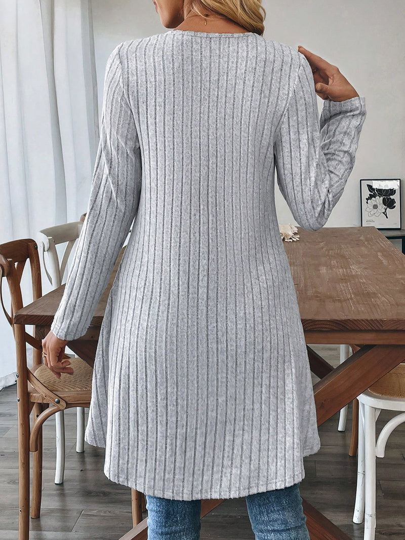 Camisa Feminina comprida com Barra Assimétrica - Rubianna