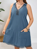 Vestido Feminino de Algodão com Bordado Vazado - Michele. Plus Size