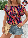 Blusa feminina de gola redonda com lantejoulas Alanna