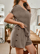 Conjunto Feminino Camisa de Manga Curta e Shorts - Dinz. Plus Size