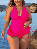Tankini Feminino Frente Única E Cintura Alta Francys Plus Size