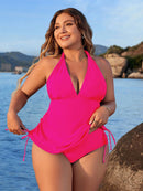 Tankini Feminino Frente Única E Cintura Alta Francys Plus Size