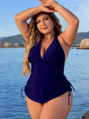 Tankini Feminino Frente Única E Cintura Alta Francys Plus Size