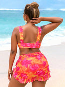 Biquíni Feminino 3 Peças Alças Grossas - Lisney. Plus Size