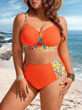 Biquini Feminino Estampa Floral e Alças Finas - Doralice. Plus Size