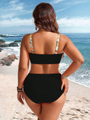 Biquini Feminino Estampa Floral e Alças Finas - Doralice. Plus Size