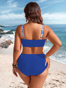 Biquini Feminino Estampa Floral e Alças Finas - Doralice. Plus Size