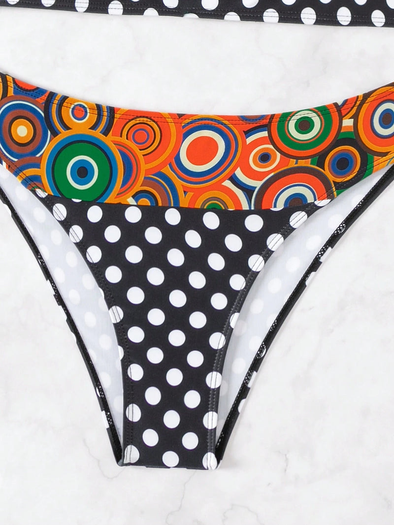 Biquíni Feminino com Estampa de Bolinhas - Deina