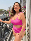 Biquini Feminino com Top e Calcinha de Cintura Alta - Aghata. Plus Size