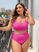 Biquini Feminino com Top e Calcinha de Cintura Alta - Aghata. Plus Size