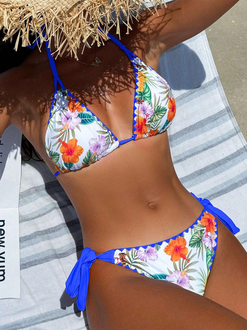 Biquíni Feminino de 2 Peças com Alça de Pescoço - Camillle